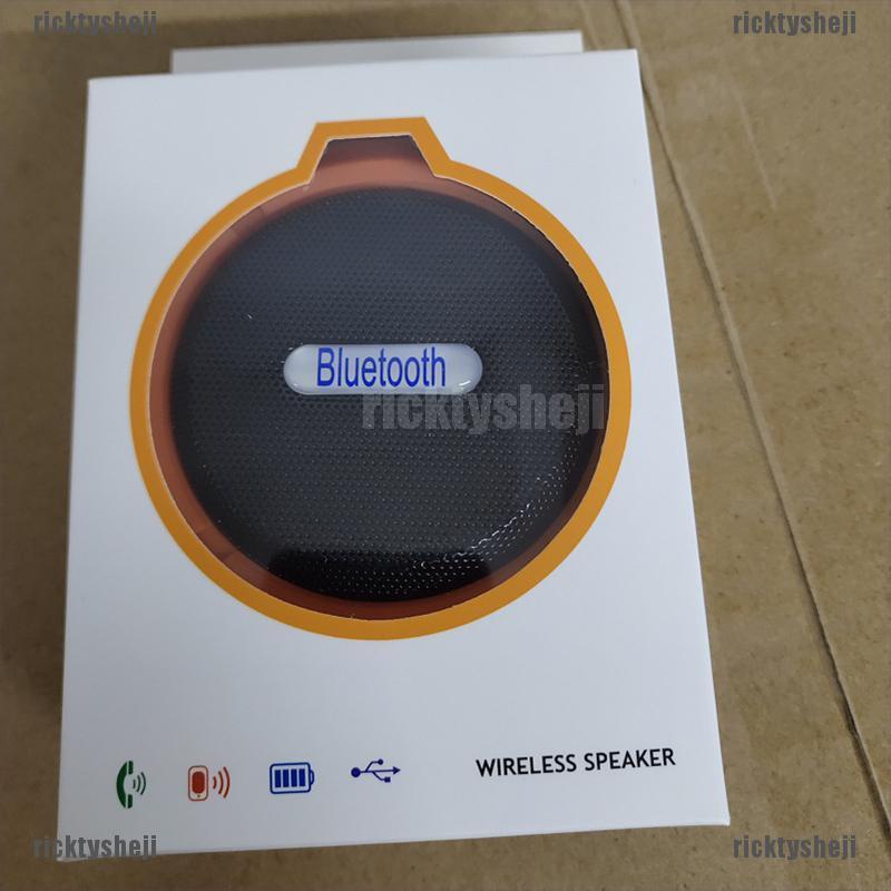 （ricktysheji）Waterproof Bluetooth Speaker Big Suction Cup Outdoor Sports Mini TF Music Player