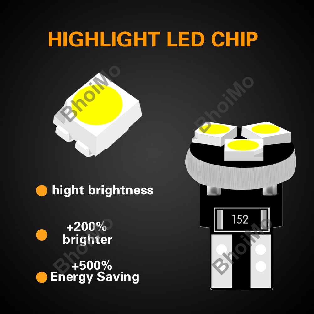 Bóng đèn LED T5 W3W 3SMD 1210 17 73 74 2721 ánh sáng trắng cho bảng đồng hồ xe hơi