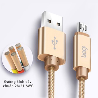 Cáp dù sạc nhanh siêu bền Bagi cổng Micro USB - MS100