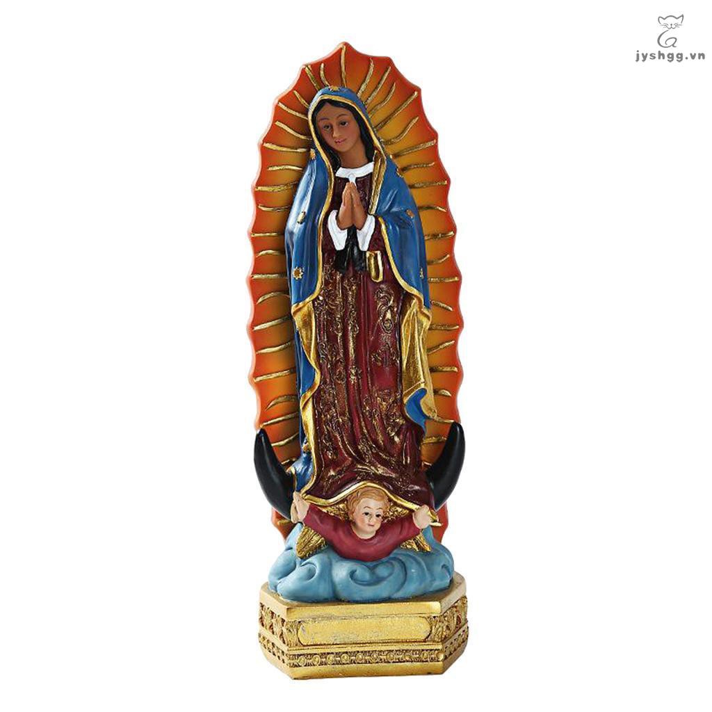 Beautiful Our Lady of Guadalupe Virgin Mary Statue Sculpture  Resin Figurine Gift Xmas Display Decor Ornament