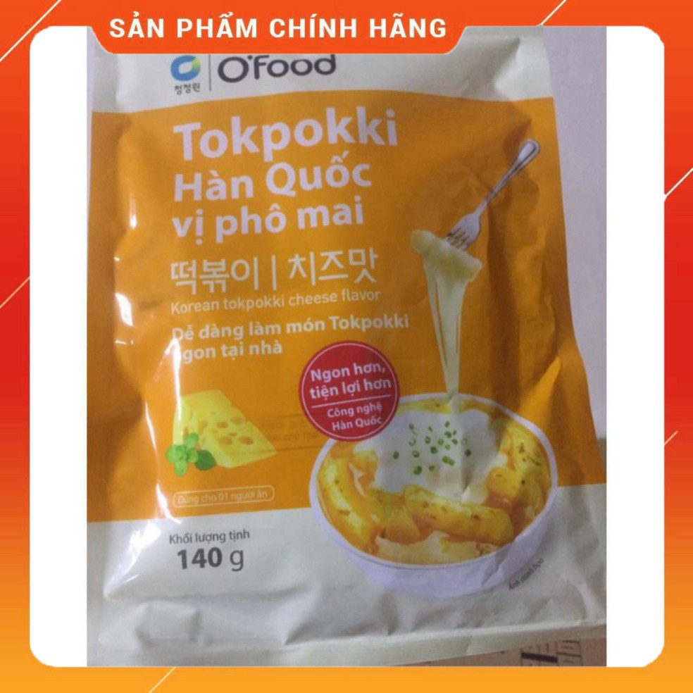 [Chính Hãng] Bánh Gạo tokpokki vị pho mai thơm ngậy chuẩn vị hàn quốc gói 140g .