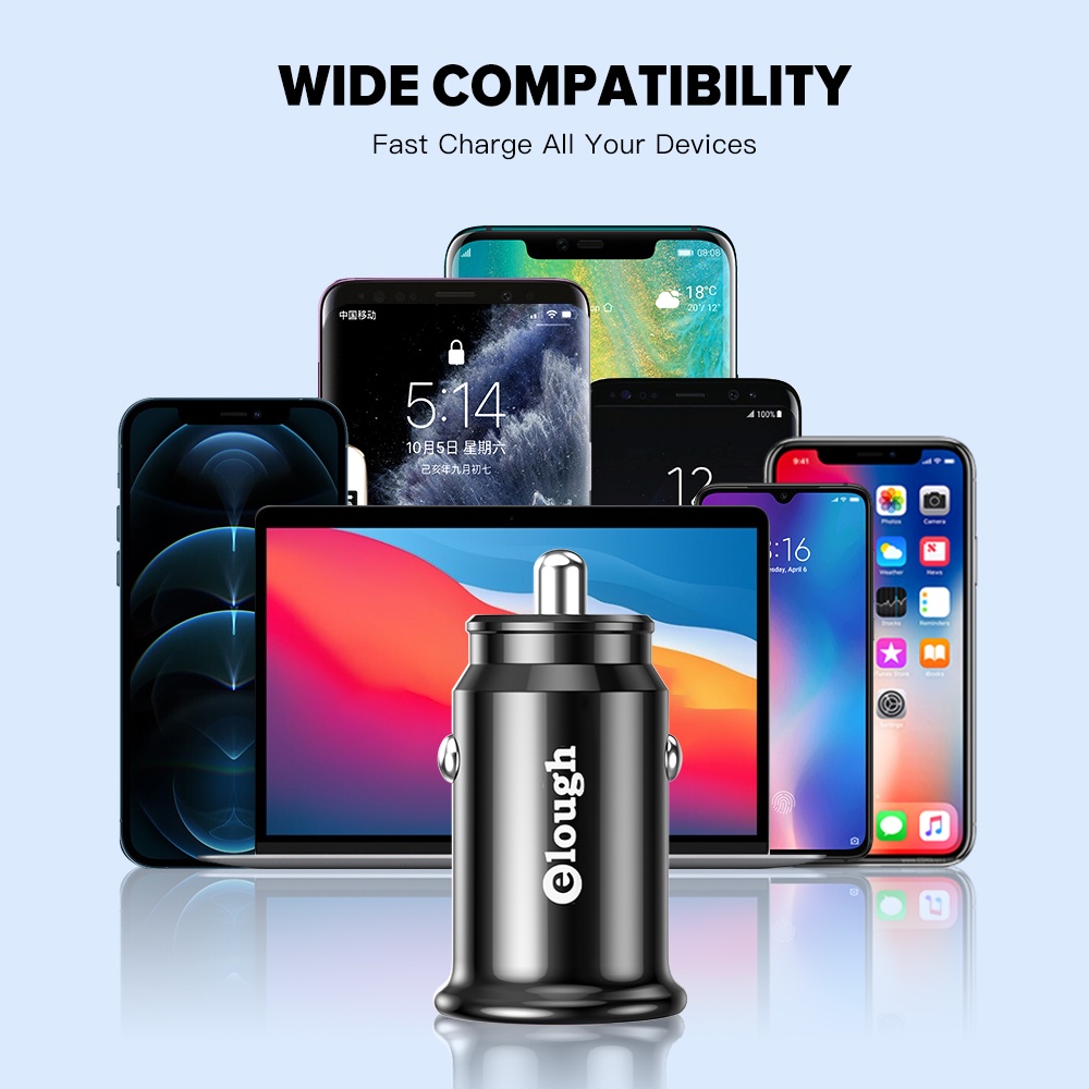Tẩu Sạc Nhanh Cổng Đôi USB Kép QC3.0 PD 3.4A 5V PD 40W Type C Cho Điện Thoại Xiaomi