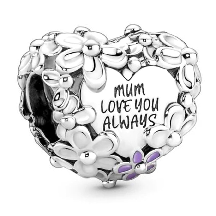 Hạt Charm Màu Bạc Hình Hoa / Bướm Nhiều Màu Sắc Dùng Làm Trang Sức DIY