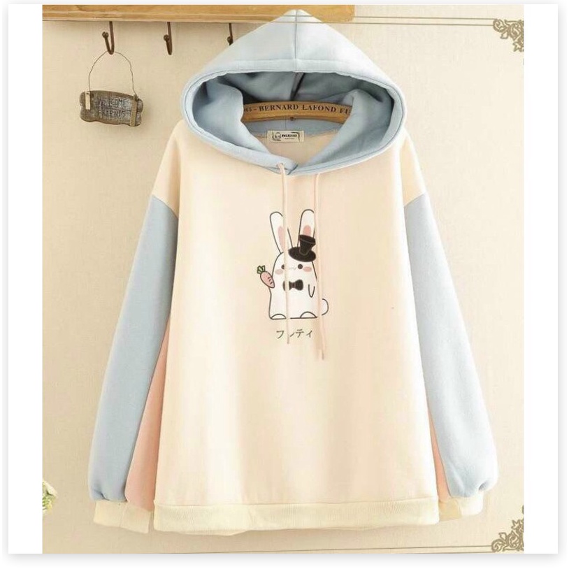 Áo khoác hoodies form rộng có mũ con thỏ cực đẹp , hot 2021 KME FASHION