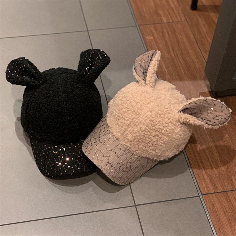 ORIENTLII Mũ Lưỡi Trai Dày Dặn Ấm Áp Dễ Thương Phong Cách Hip Hop