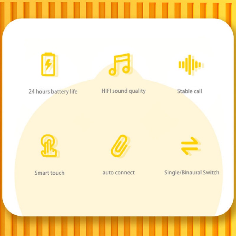 Tai Nghe Nhét Tai Không Dây Bluetooth TWS Hình Vịt Vàng Disney Đáng Yêu Kèm Mic