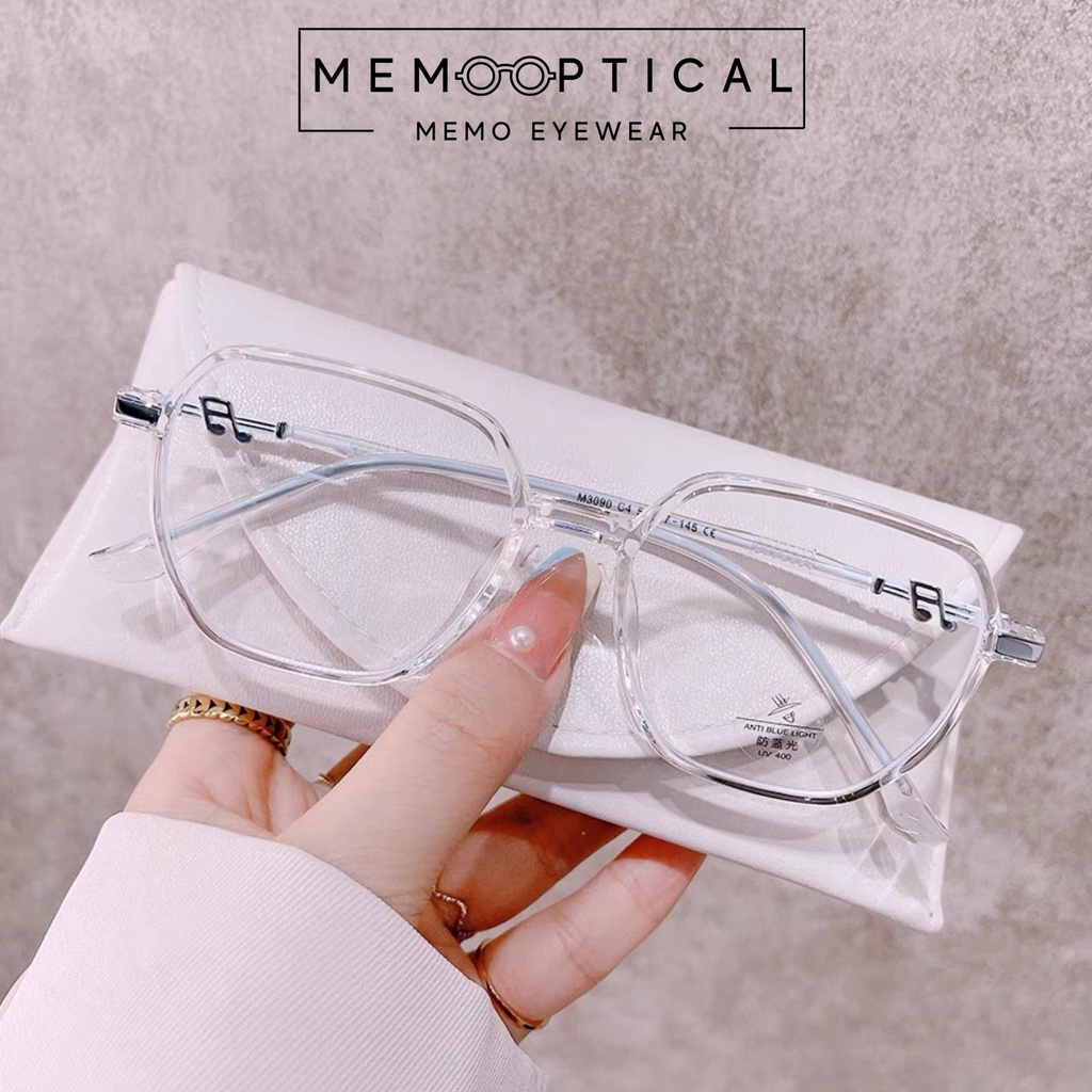 Gọng kính dáng vuông cao cấp Memo Optical Kính thời trang Hàn Quốc Leisure 309