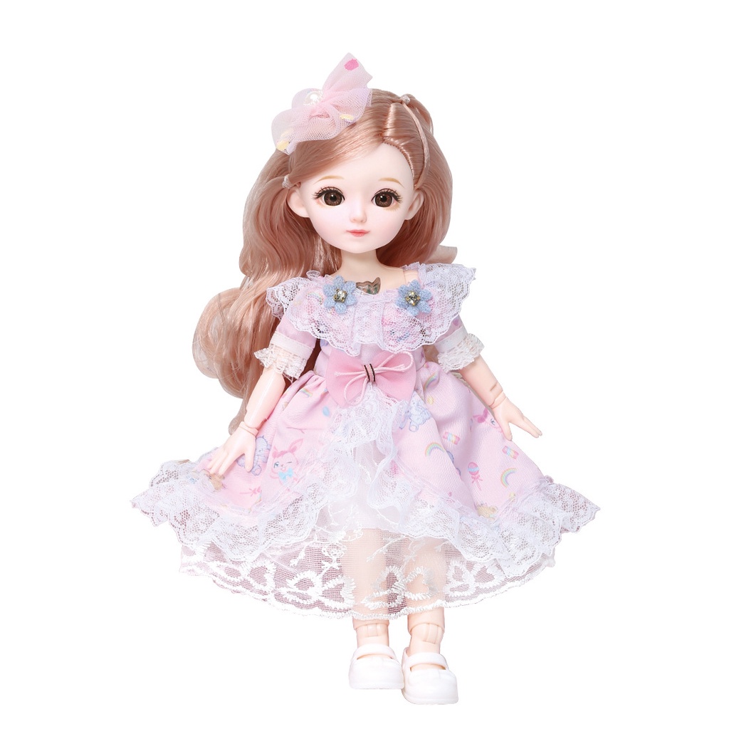 Búp bê công chúa đồ chơi nhựa mắt đẹp 30cm tỷ lệ 1/6 phong cách lolita làm quà tặng sinh nhật tập trang điểm cho bé gái