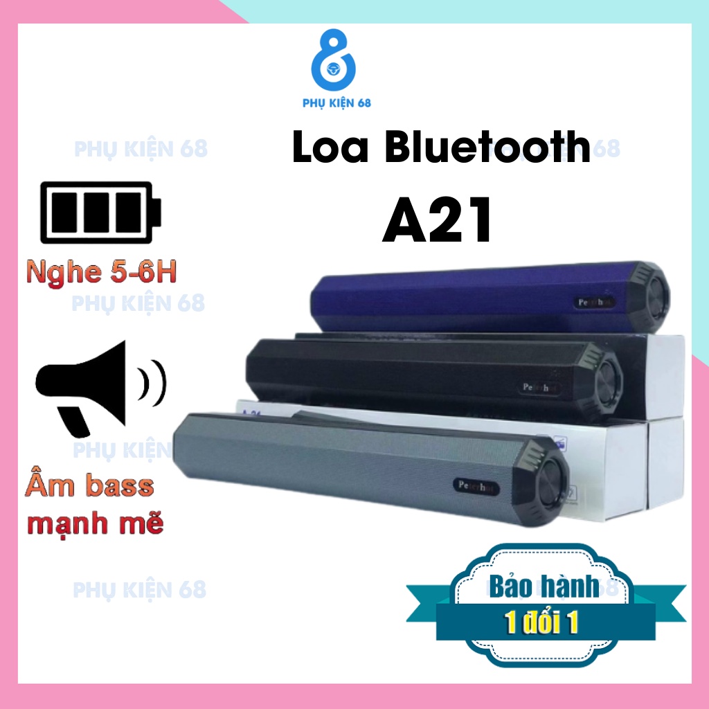 Loa Bluetooth Không Dây A21, A2 Siêu Bass Hỗ Trợ TF , Đài FM, USB,AUX 3.5, Dáng dài 2 loa cực đỉnh