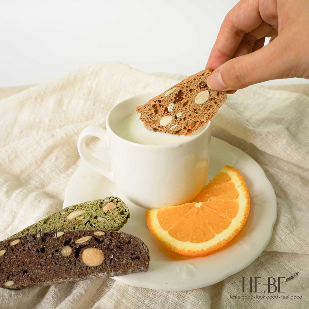 Bánh BISCOTTI Nguyên Cám Ăn Kiêng Lành Mạnh 100% by HeBe - Bánh Ngũ Cốc Giảm Cân Healthy | BigBuy360 - bigbuy360.vn