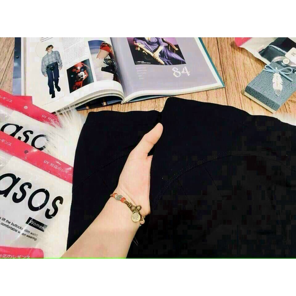 Quần legging nâng mông asos dày dặn có túi zip, quần legging dài, quần tập gym lưng cao, chất thun dày dặn mặc tôn dáng