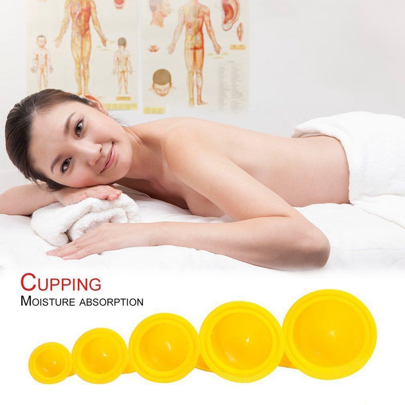 Bộ 12 cốc giác hơi bằng Silicon màu xanh dương chăm sóc sức khỏe chất lượng cao