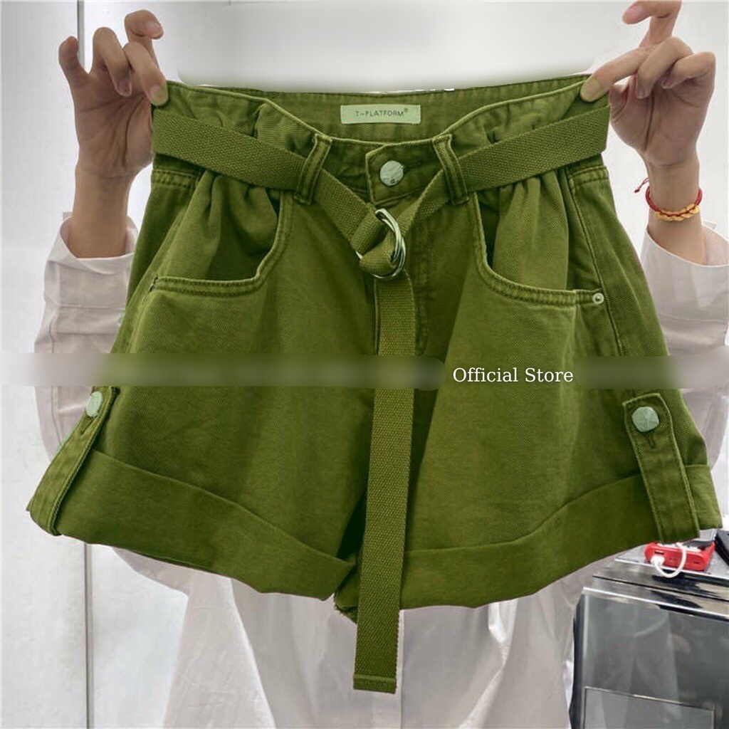 Quần short bò màu loang gập gấu Thời Trang Giá Xưởng Official