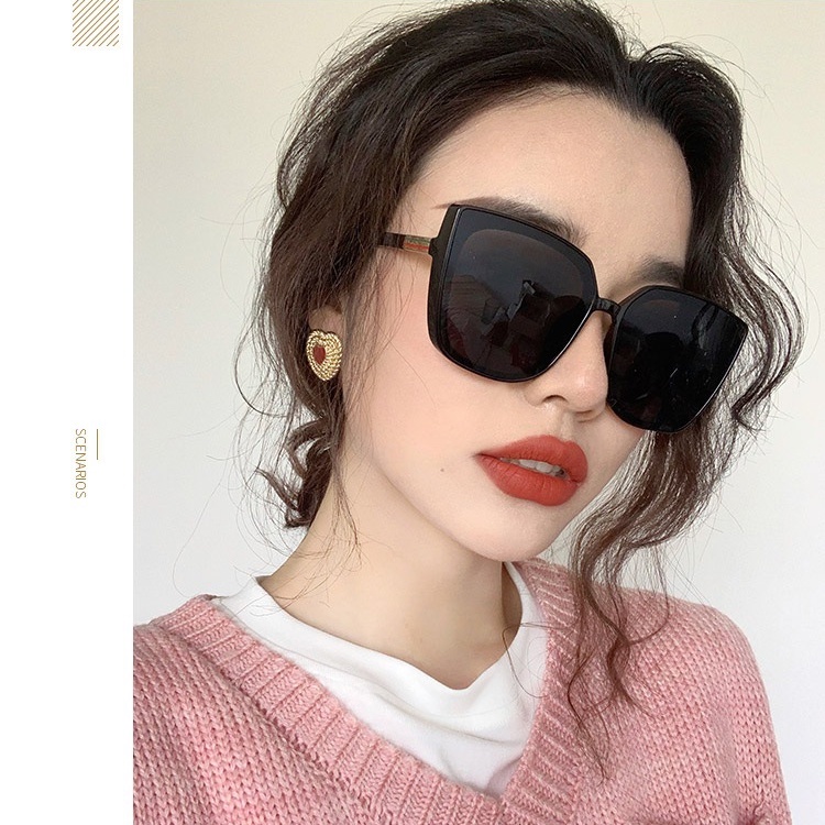 Kính Mát Phân Cực Gọng Đen Chống Tia UV400 Phong Cách Cổ Điển Thời Trang Cho Nữ