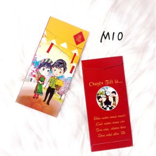 Bao lì xì Tết 2021.  Bao lì xì Chibi 1 xấp giá chỉ 15k được 10 bao lì xì. Hình cực kì cute phô mai que luôn ạ...........