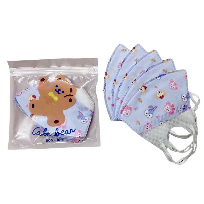 Khẩu Trang 3D Xuất Nhật Cao Cấp Hoạ Tiết Dễ Thương Chống Bụi Kháng Khuẩn Cho Bé Từ 3 - 8 Tuổi