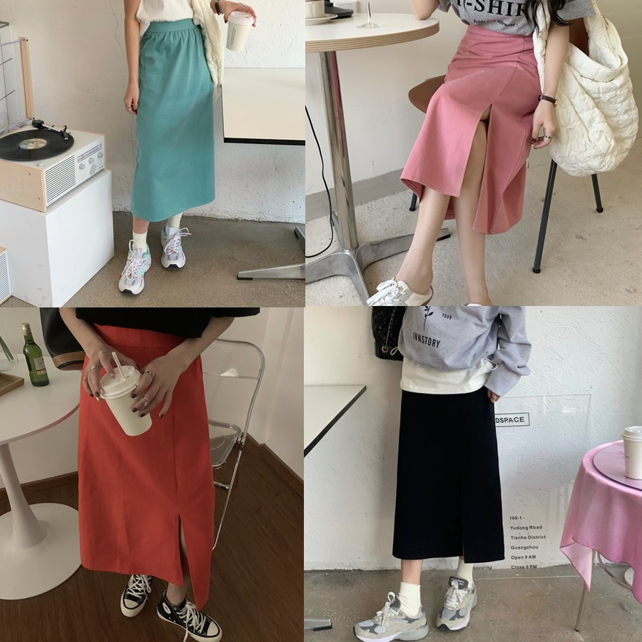 Chân Váy Dài Màu Trơn Thời Trang Nữ Tính | BigBuy360 - bigbuy360.vn