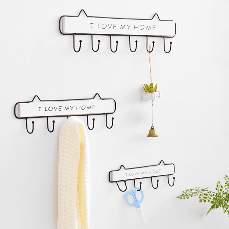 Móc treo quần áo, đồ dùng có chữ i love my home trang trí nhà cửa