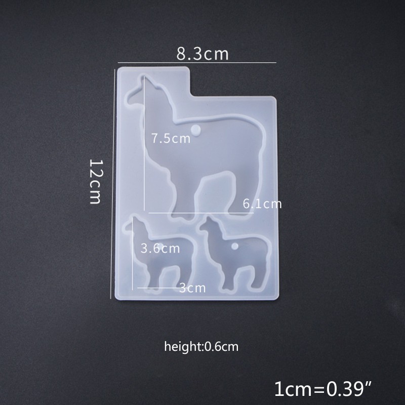 Bộ 3 Khuôn Silicone Hình Voi / Lạc Đà Đáng Yêu