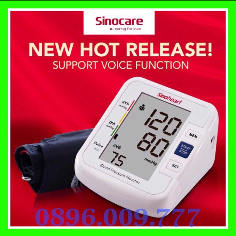 Máy Đo Huyết Áp Sinocare Sinoheart BA-801 Công Nghệ Đức