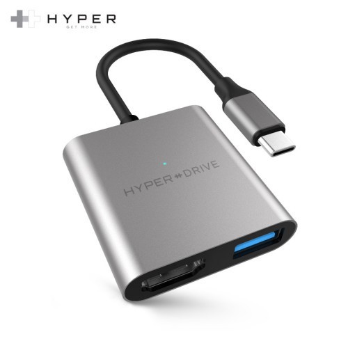 Cổng Chuyển Hyperdrive 3 in 1 HDMI 4K Usb-C Cho Macbook,PC,Devices Chính Hãng