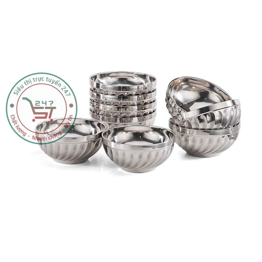 Bát inox cách nhiệt Tô bằng inox cách nhiệt giữ nhiệt tốt chống bị phỏng cho người sử dụng