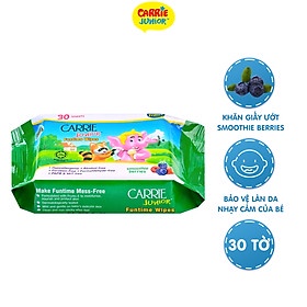 Khăn Giấy Ướt Carrie Junior Funtime Smoothie Berries 30 tờ/gó