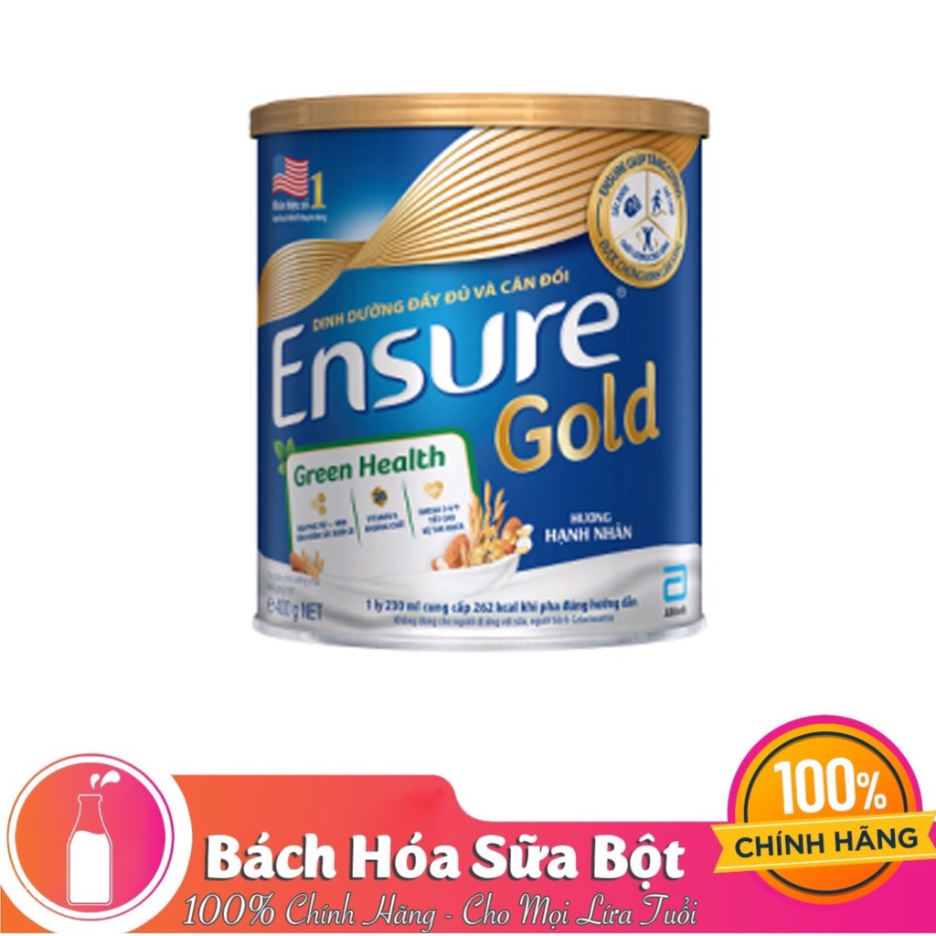 [Chính hãng] Sữa Bột Ensure Gold Green Health Hương Hạnh Nhân - 400g [Date mới]