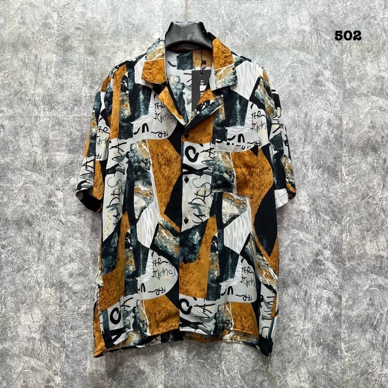 Áo sơmi cộc tay TENPO hoạ tiết | Cuban shirt nam hot hit