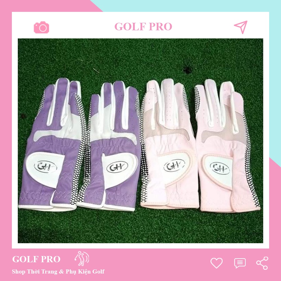 Găng tay chơi golf nữ chống trượt chống nắng thoáng khí thấm hút mồ hôi cực tốt 1 đôi GT006