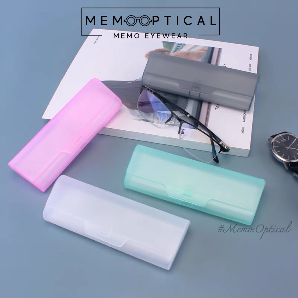 Hộp đựng kính đơn giản và trong suốt, hộp đựng mắt kính siêu nhẹ chống va đập Memo Optical