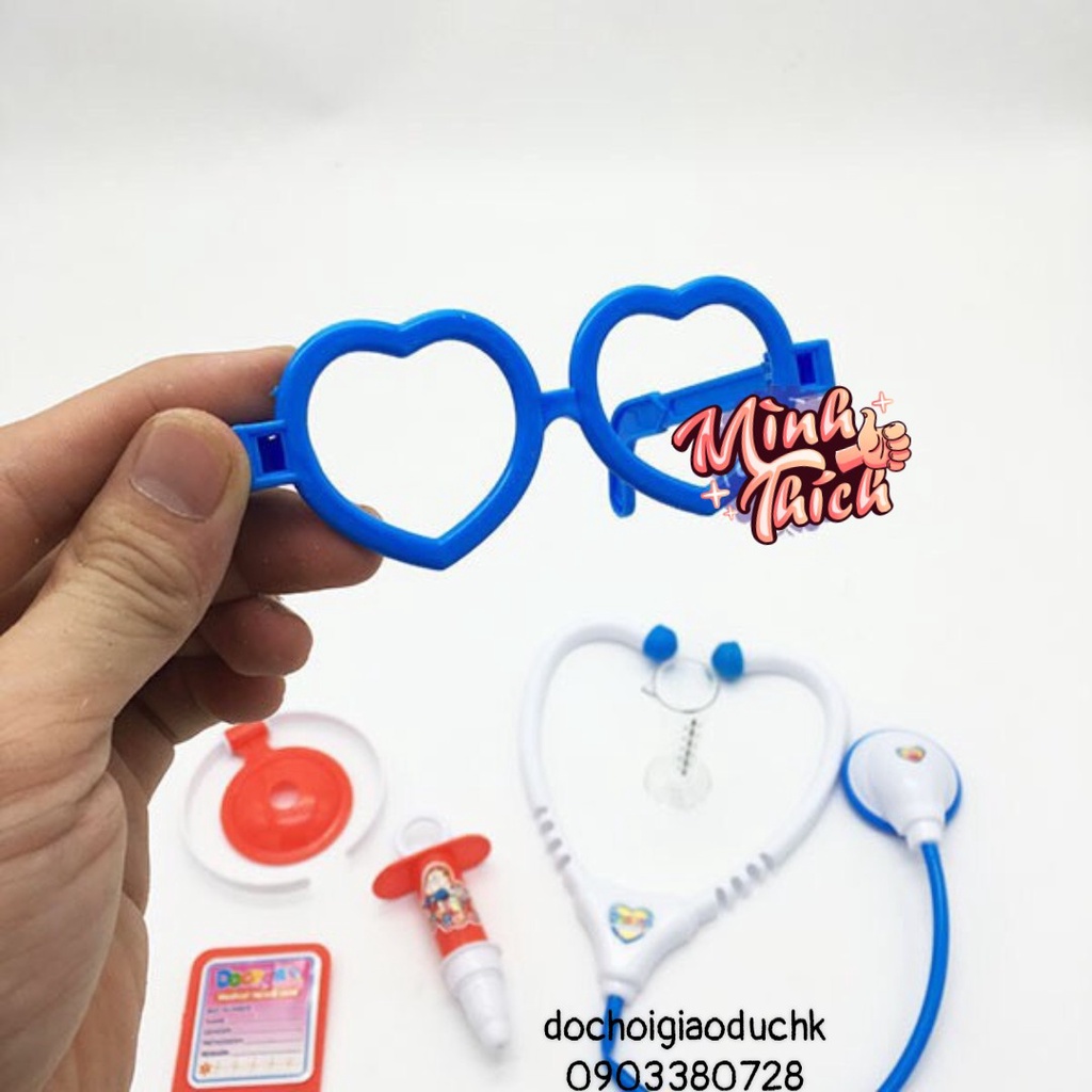Vỉ đồ chơi bác sĩ có tai nghe mẫu mới cho bé thích học làm bác sĩ, y tá
