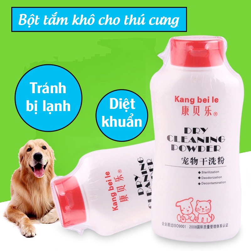 Bột tắm khô cho chó mèo thú cưng BoBo - Phấn tắm khô cho chó mèo
