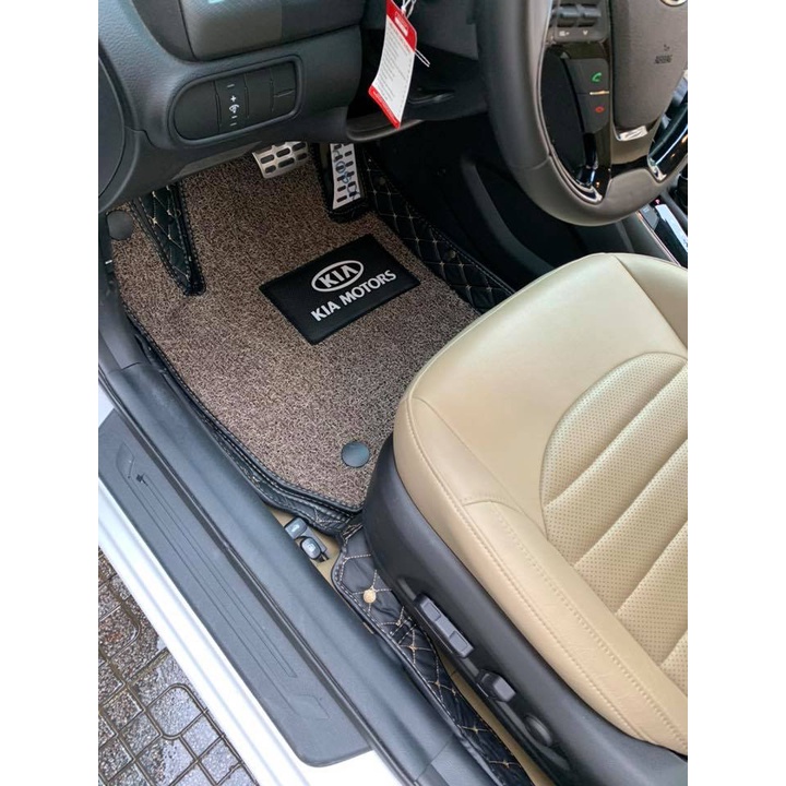 Thảm lót sàn 6D da PU cao cấp cho xe Kia Soluto