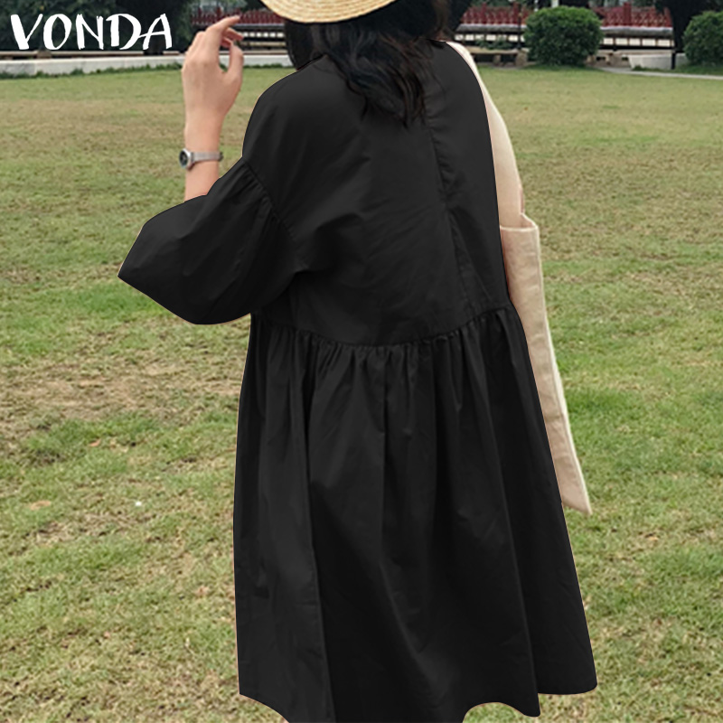 Đầm Midi VONDA Tay Lỡ 3/4 Thiết Kế Đơn Giản Thanh Lịch | BigBuy360 - bigbuy360.vn