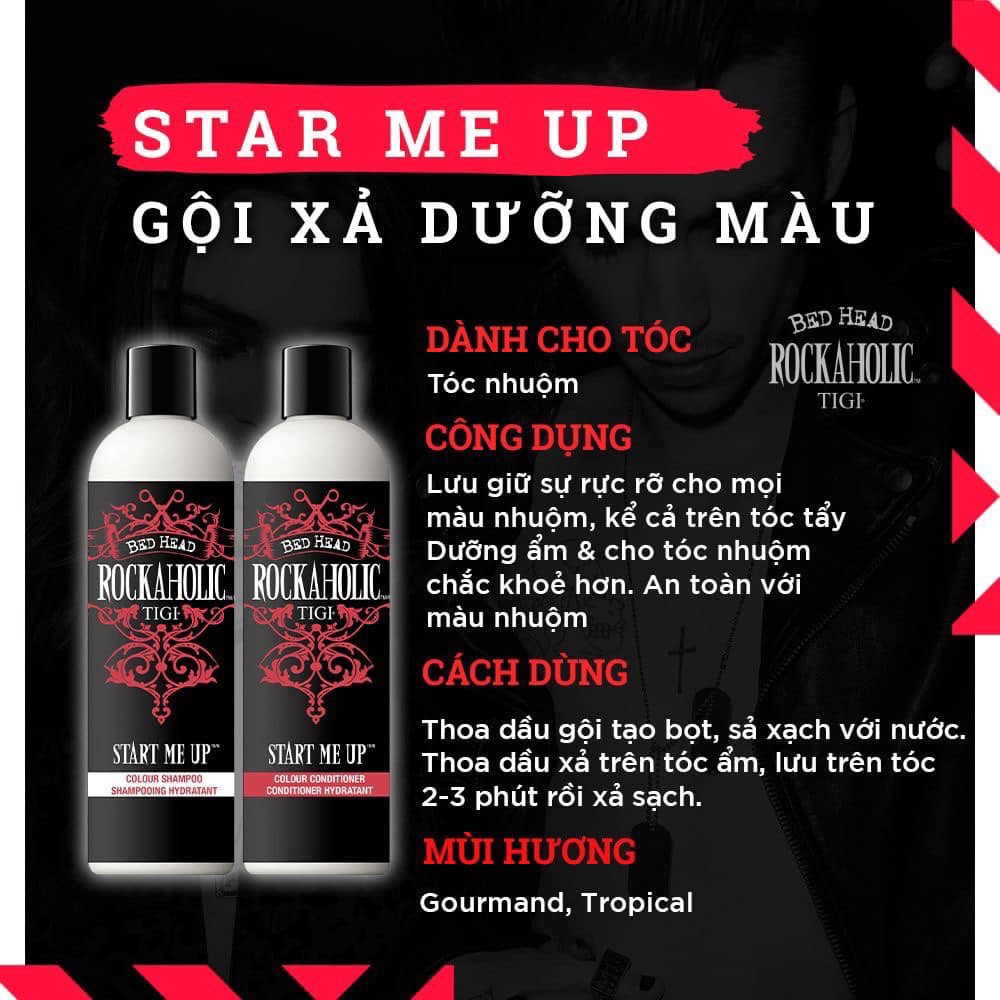 Dầu gội xả giữ màu Start Me Up Tigi Bed Head Rockaholic 355mlx2