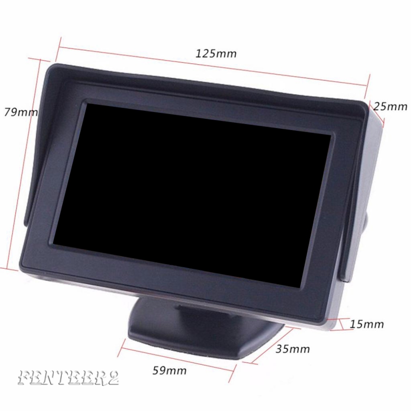 Màn hình hiển thị LCD 4.3" chiếu hậu cho xe hơi chất lượng cao | BigBuy360 - bigbuy360.vn