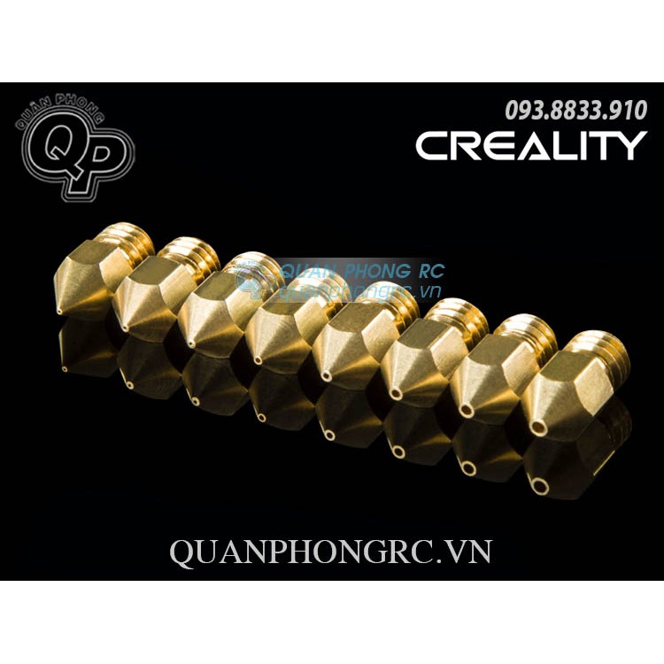 Đầu Đùn Nhựa Creality Máy In 3D 1.75mm - 0.4mm Brass Printer Nozzle (1 Cái)