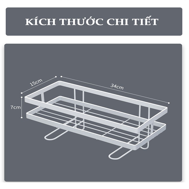 Kệ sắt dán để đồ gọn gàng, sạch đẹp, tiện lợi trên nắp Bồn Cầu