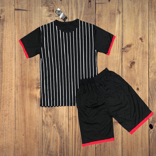 Đồ thể thao nam thun lạnh 2D mẫu Sọc Đen thun lạnh thoáng mát cho bộ thể thao nam mùa hè