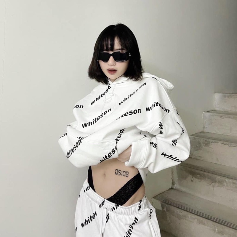  Áo nỉ mũ hoodie chữ WHITE unisex cá tính (ảnh thật_annstore) | BigBuy360 - bigbuy360.vn