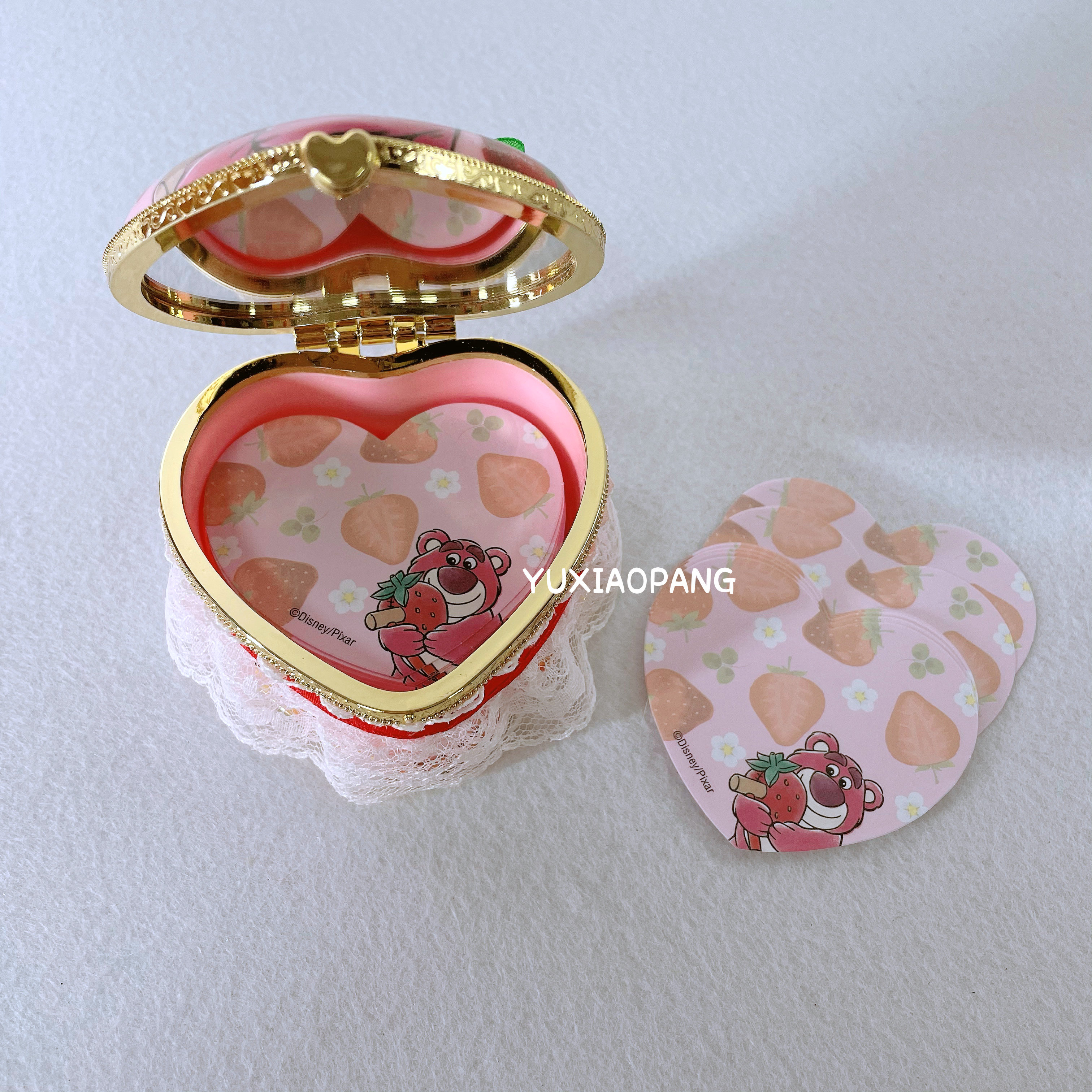 Minnie Strawberry Bear Limited Japan Tokyo Disneyland Love Notes 200 Pieces Jewelry Box with Storage Box