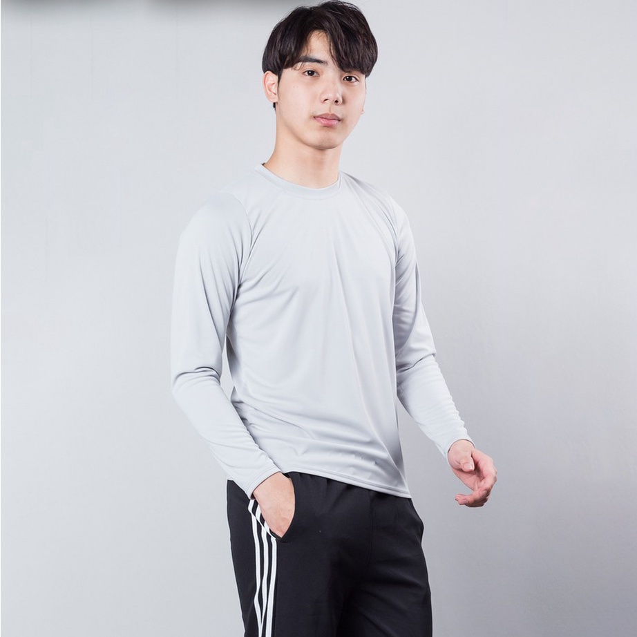 Áo giữ nhiệt nam dài tay thu đông đẹp cổ tròn chất cotton co giãn mặc tập gym, đi chơi, đi làm N