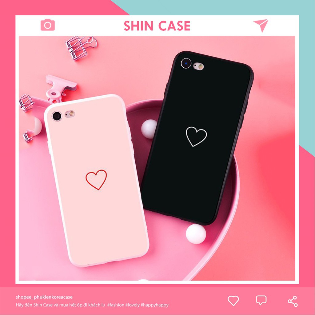 Ốp lưng iphone Tim bé nhỏ TPU trơn dẻo mềm 5/5s/6/6plus/6s/6splus/7/7plus/8/8plus/x/xr/xs/11/12/pro/max/plus/promax | BigBuy360 - bigbuy360.vn