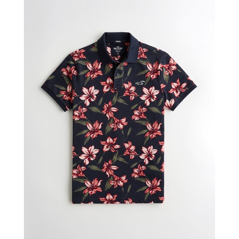 Áo thun nam Hollister HOL-PO249 Stretch Floral Polo