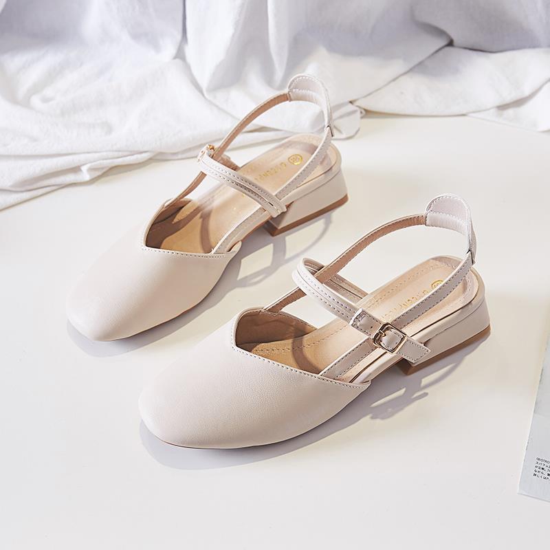 Giày sandal đế Dày Phong Cách Retro cho nữ