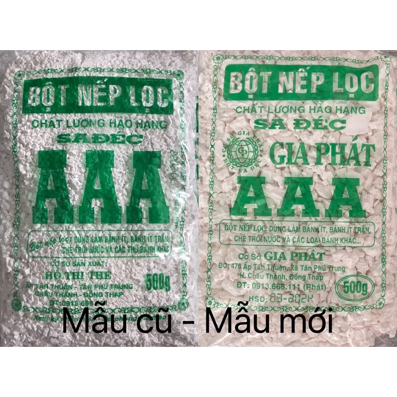 Bột nếp lọc aAA Sa Đéc 500g chuyên làm bánh ít, trôi nước, bánh cam...