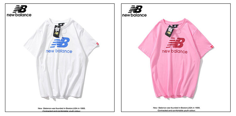 NEW BALANCE Áo Thun Thể Thao Tay Ngắn Cổ Tròn Năng Động Cho Cặp ĐôiTay ngắn nam cao cấp |