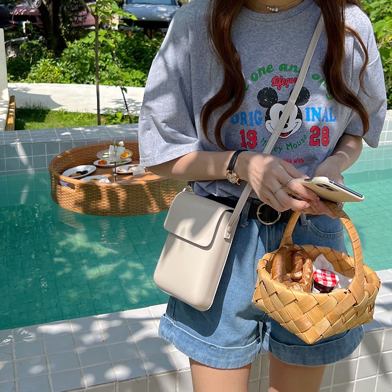 Túi xách nữ phong cách Hàn Quốc, chất liệu PU mới 2022, thời trang và đa năng