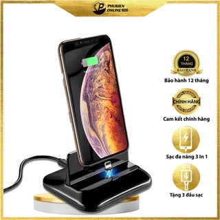 Đế Sạc Nhanh FLOVEME Nam Châm 3 Trong 1 Xem Phim Tiện Lợi - Đa chức năng hỗ trợ dành cho ip,TYPE-C ,Micro USB